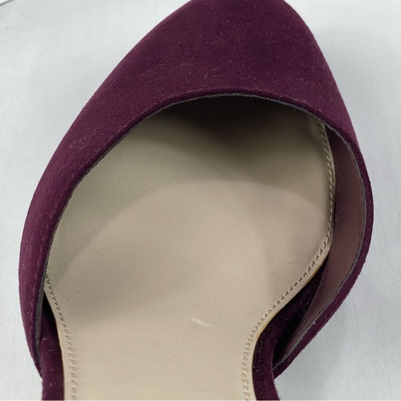Hidden Platform Heels with Ankle Straps, Burgundy Ultra Suede, Bar III - Picture 8 of 16